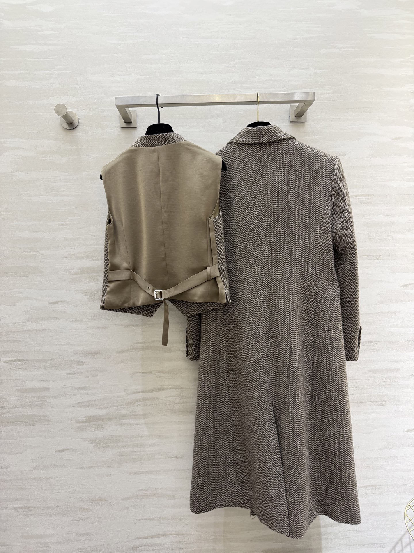 MaxMara 막스마라 양모 혼방 투피스 코트 세트 셋업 의류