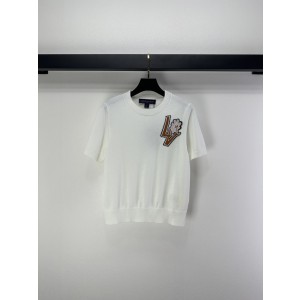 Louis Vuitton(루이비통) LV 플라워 자수 니트 반팔 의류