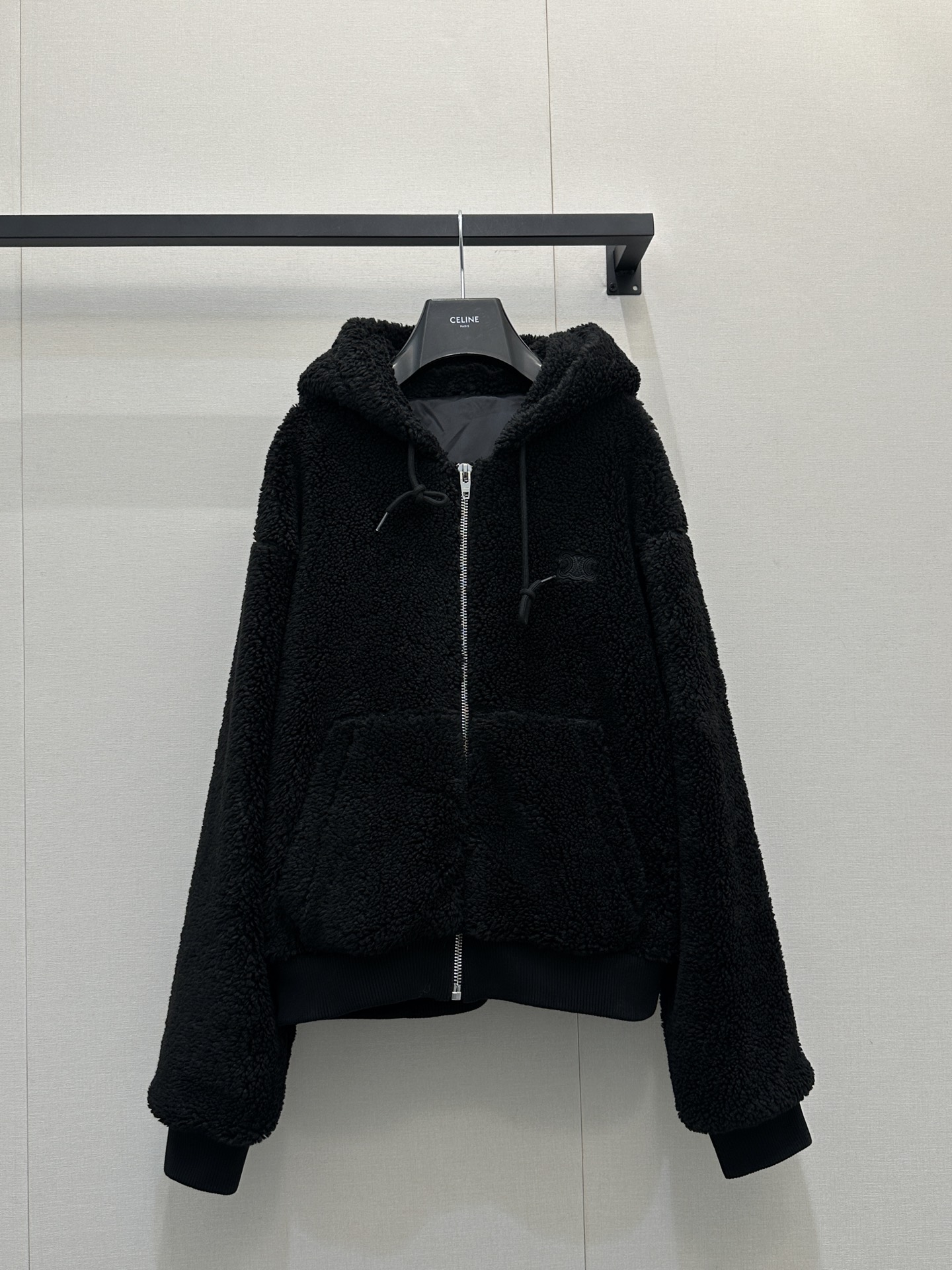 셀린느(Celine) 양털 뽀글이 후드 집업 자켓 재킷 의류