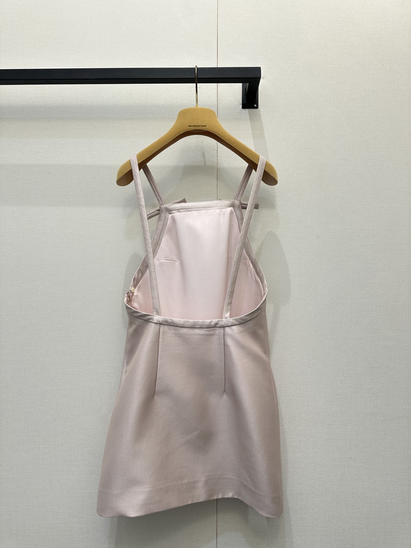 미우미우(miumiu) 핑크 리본 새틴 슬립 원피스 의류