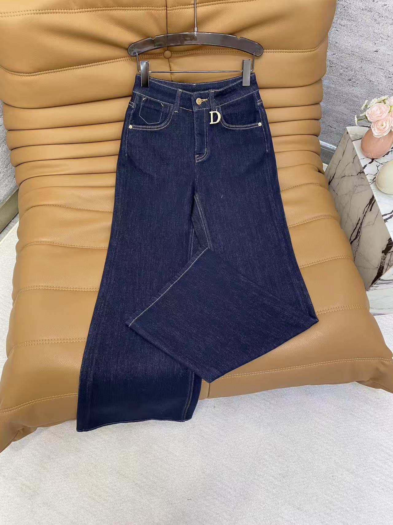 디올(Dior) D-버클 소프트 데님 미니 부츠컷 팬츠 바지 의류