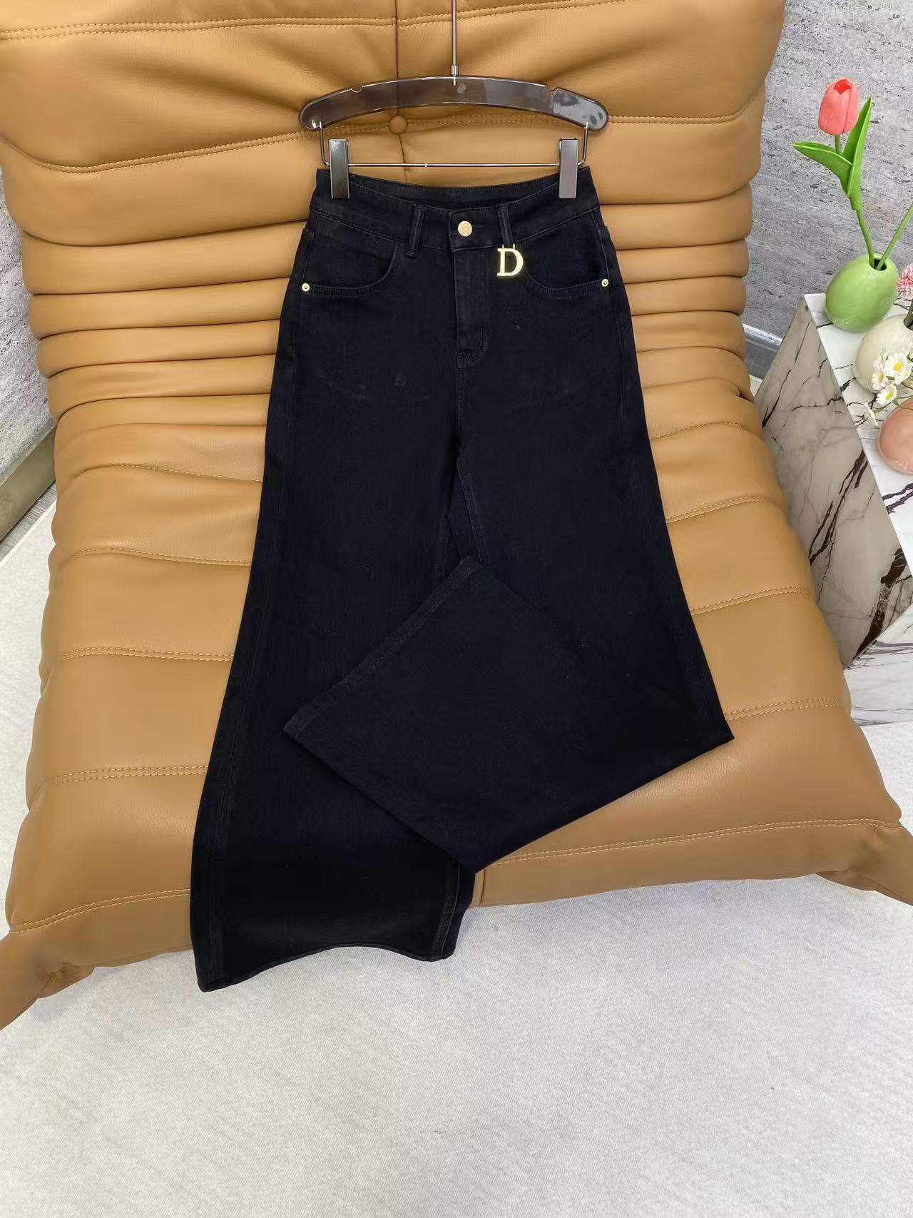 디올(Dior) D-버클 소프트 데님 미니 부츠컷 팬츠 바지 의류