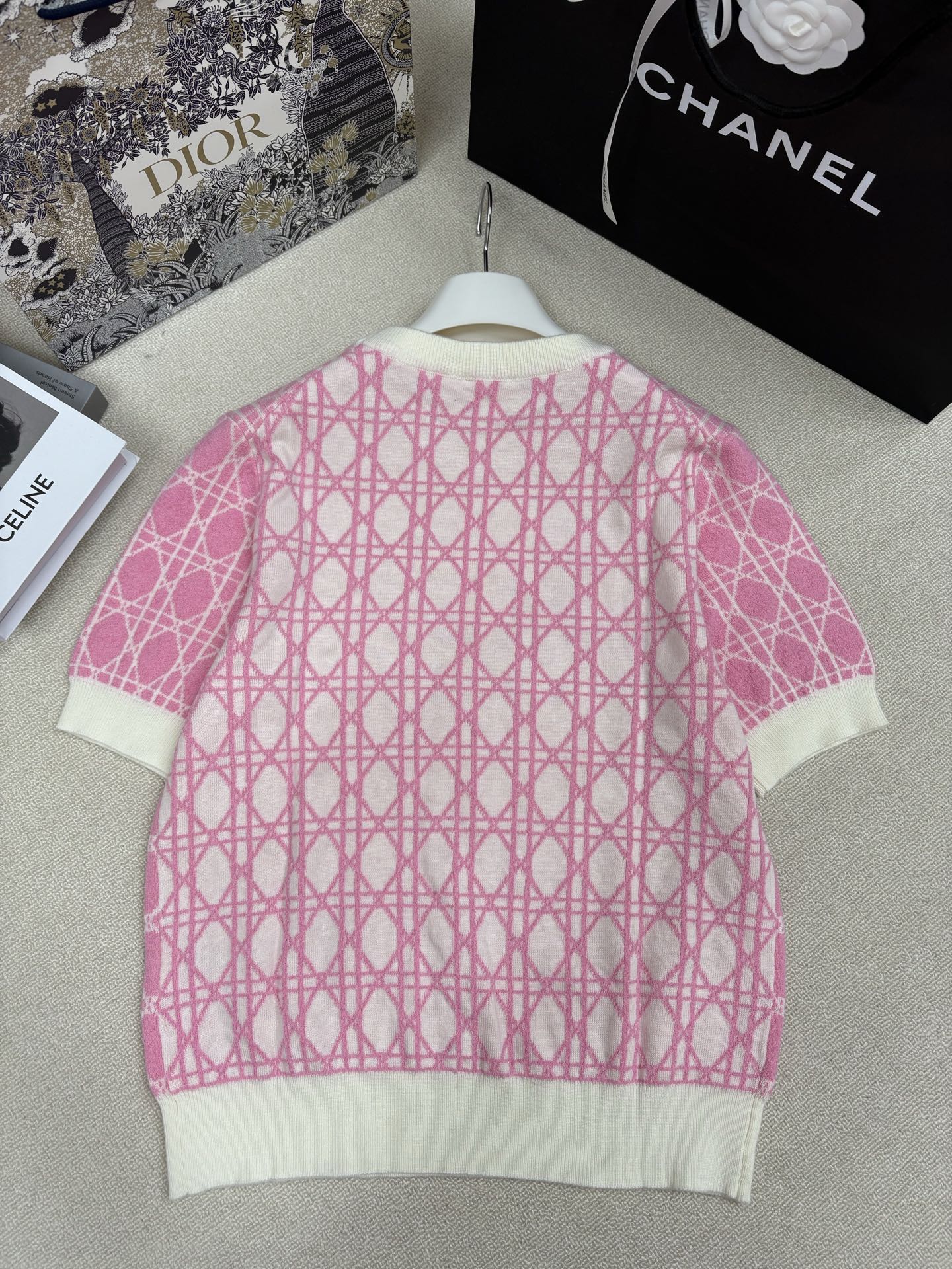 디올(Dior) 오블리크 다이아몬드 반팔 니트 의류