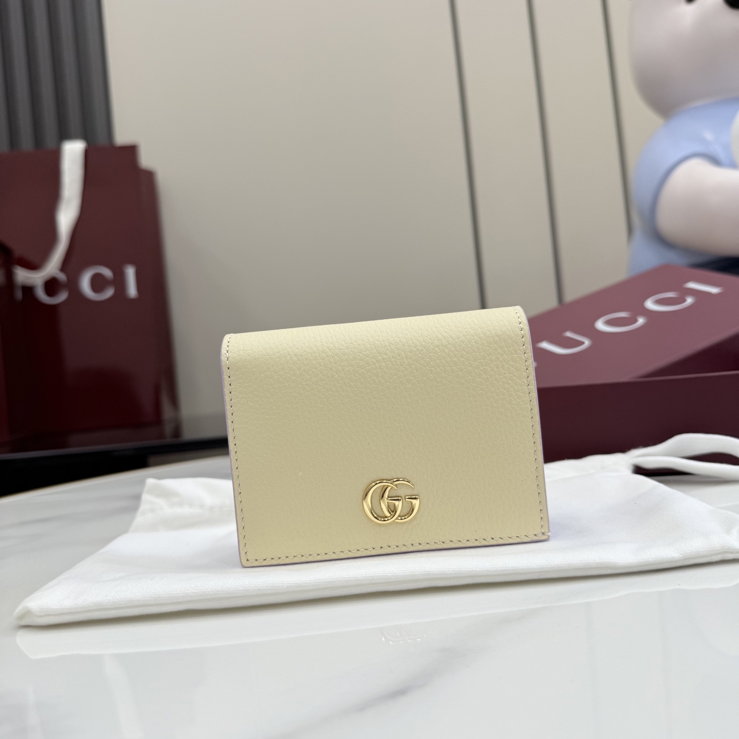 GUCCI 구찌 GG 마몽(Marmont) 바이컬러 미니 지갑 (456126)