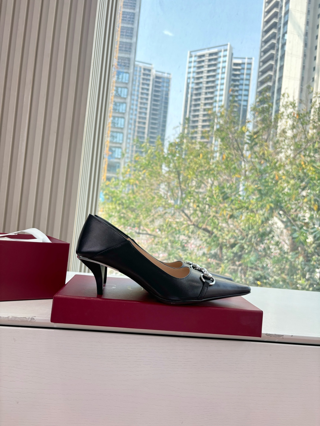 Gucci 구찌 마리본 마천구 크리스탈 하이힐 구두 신발