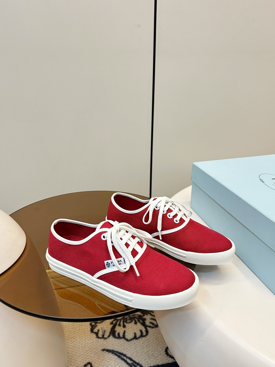 Prada 프라다 2026 S/S 신상 커플 캔버스화 스니커즈 신발