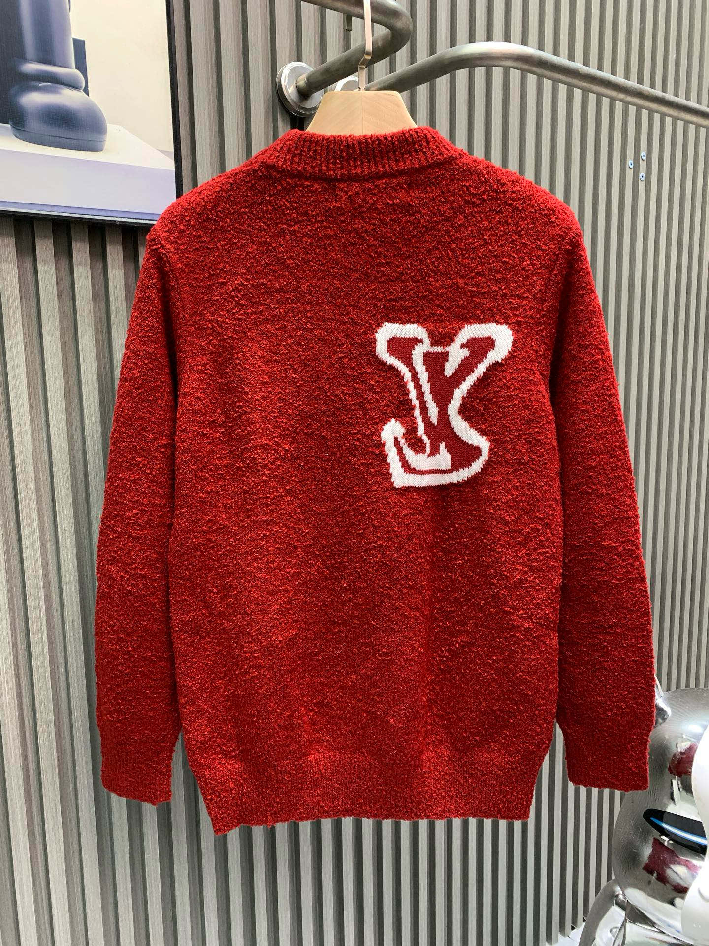 루이비통(LV) 미러 로고 인타르시아 니트 의류