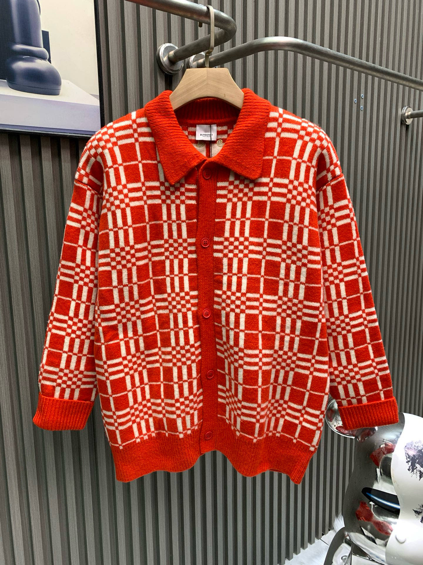 버버리(BURBERRY) 체크 자카드 가디건 의류