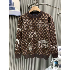 루이비통(LV) 모노그램 울 자수 라운드 니트 의류