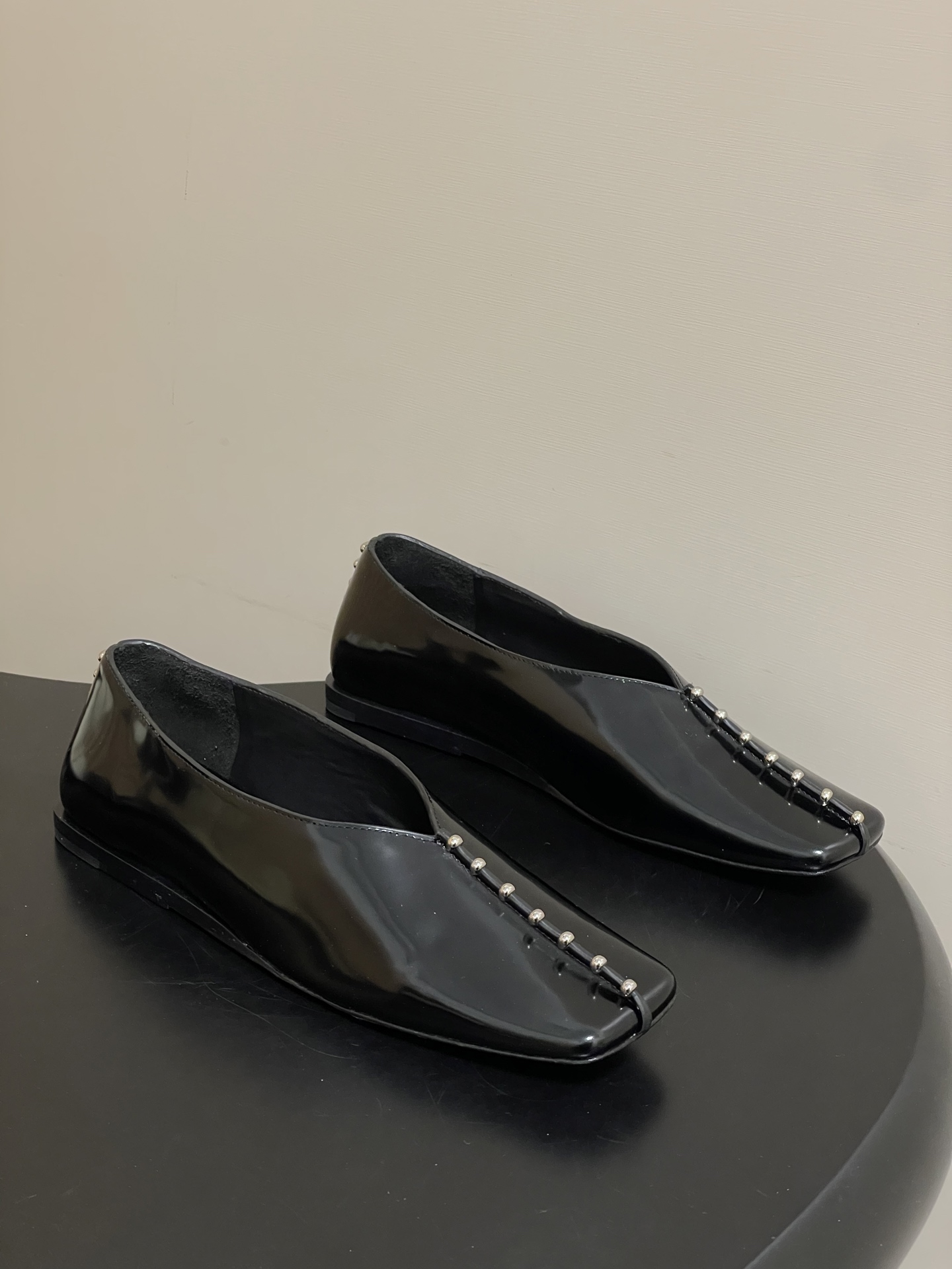 질 샌더(Jil Sander) 스터드 스퀘어토 메리제인 단화 플랫 슈즈 신발