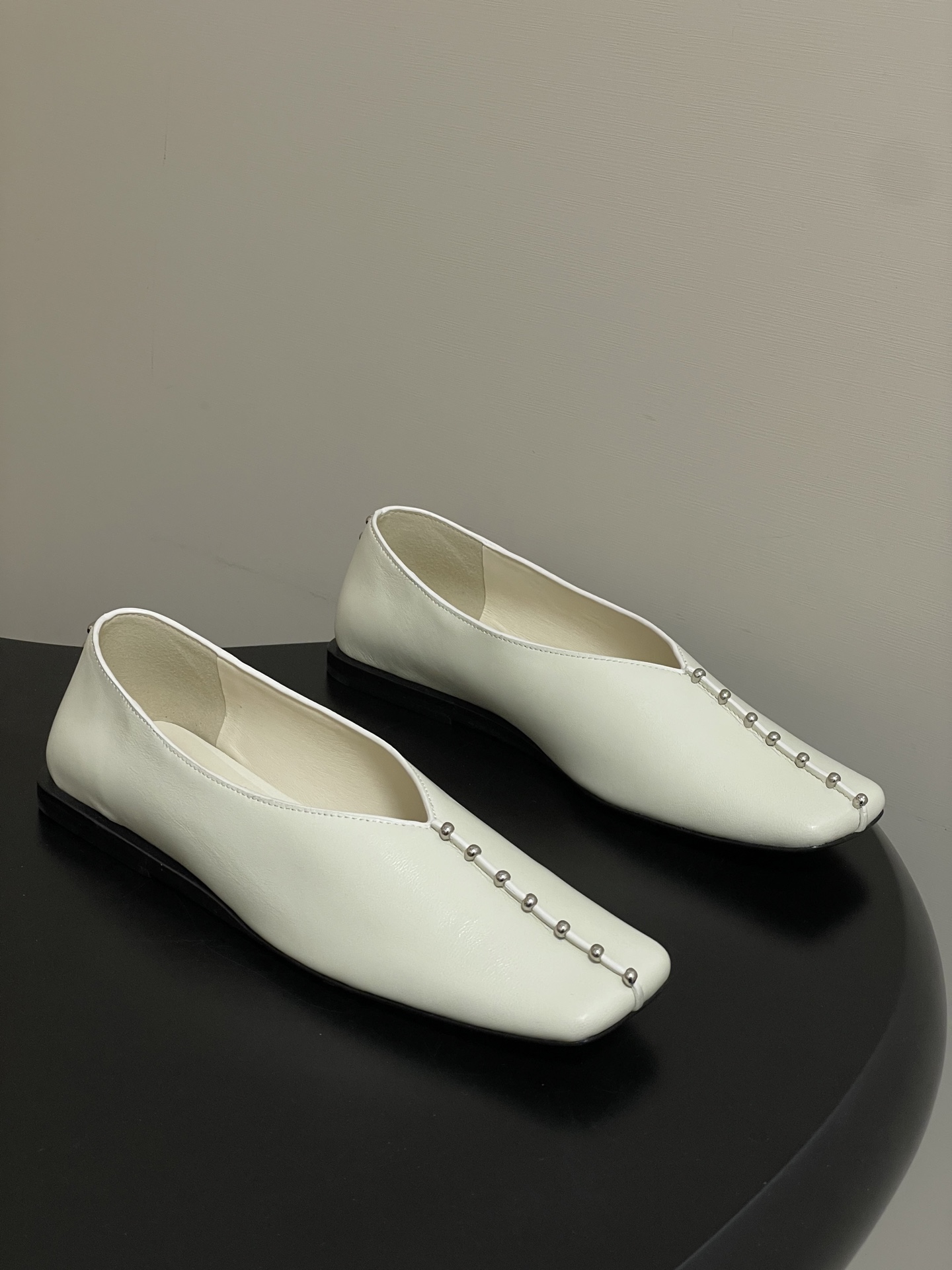 질 샌더(Jil Sander) 스터드 스퀘어토 메리제인 단화 플랫 슈즈 신발