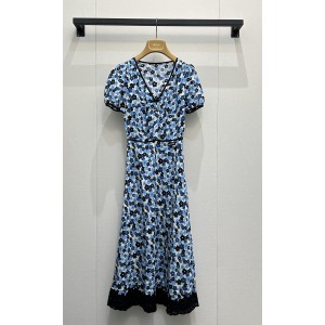 미우미우(MIU MIU) 플로럴 반팔 원피스 의류