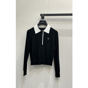 셀린느(CELINE) 배색 폴로 니트 의류