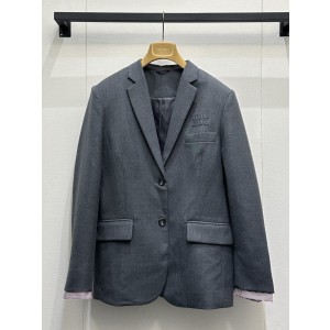 미우미우(MIU MIU) 그레이 테일러드 자켓 의류