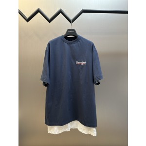 발렌시아가(BALENCIAGA) 레이어드 자수 반팔 티셔츠 의류