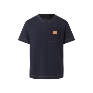 펜디(FENDI) 레더 패치 반팔 티셔츠 상의 의류