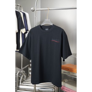 발렌시아가(BALENCIAGA) 패치 자수 로고 반팔 티셔츠 상의 의류