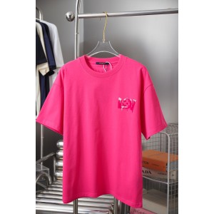 루이비통(LV) 벨벳 로고 반팔 티셔츠 상의 의류