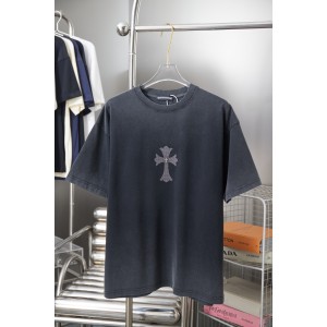 크롬하츠(Chrome Hearts) 데님 크로스 반팔 티셔츠 상의 의류