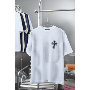 크롬하츠(Chrome Hearts) 크로스 자수 핫픽스 반팔 티셔츠 상의 의류
