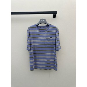 프라다(PRADA) 스트라이프 반팔 상의 의류