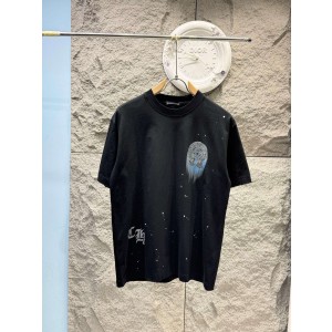 크롬하츠(CHROME HEARTS) 핸드드로잉 크로스 반팔 티셔츠 상의 의류