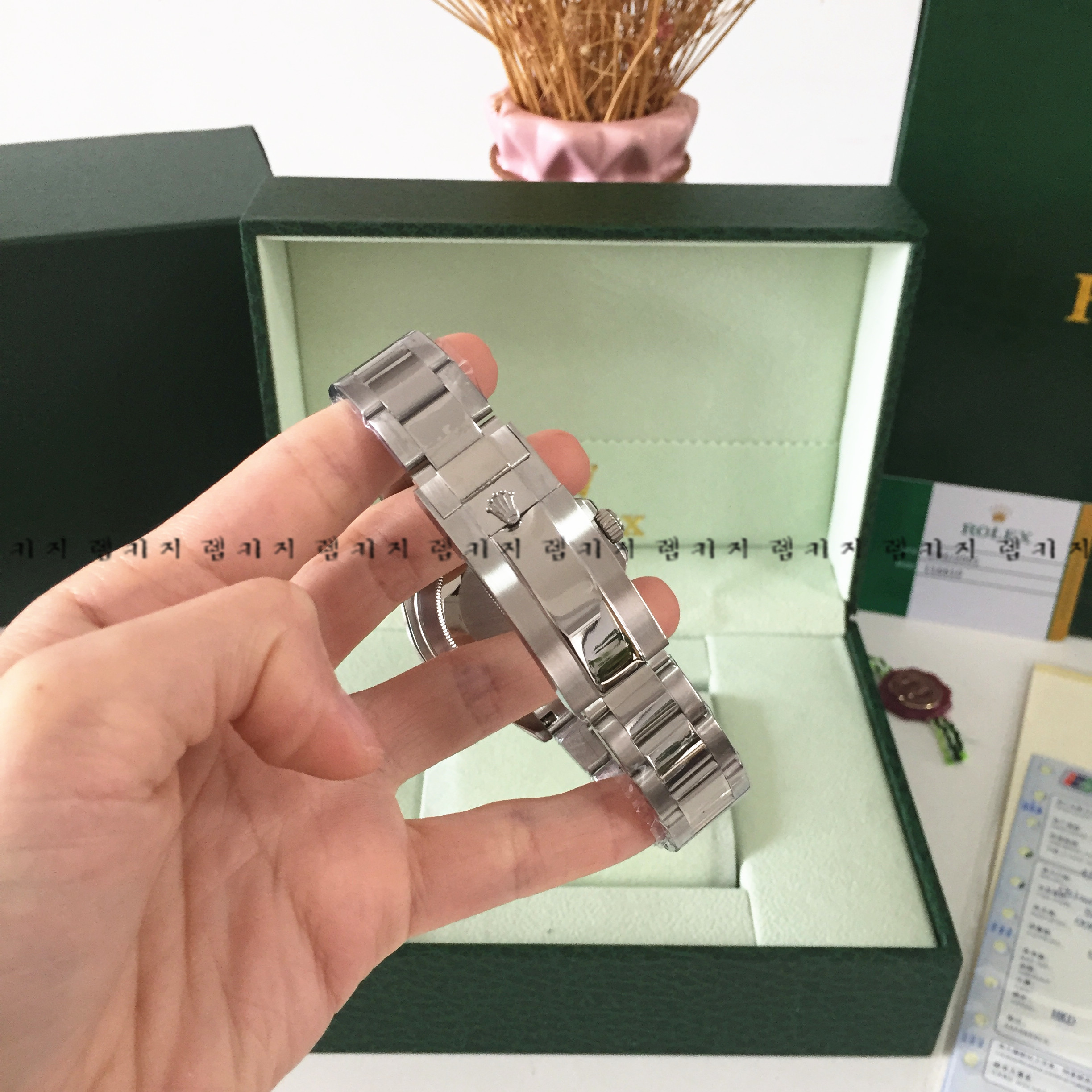 로렉스 요트마스터 화이트다이얼 화이트판 메탈시계