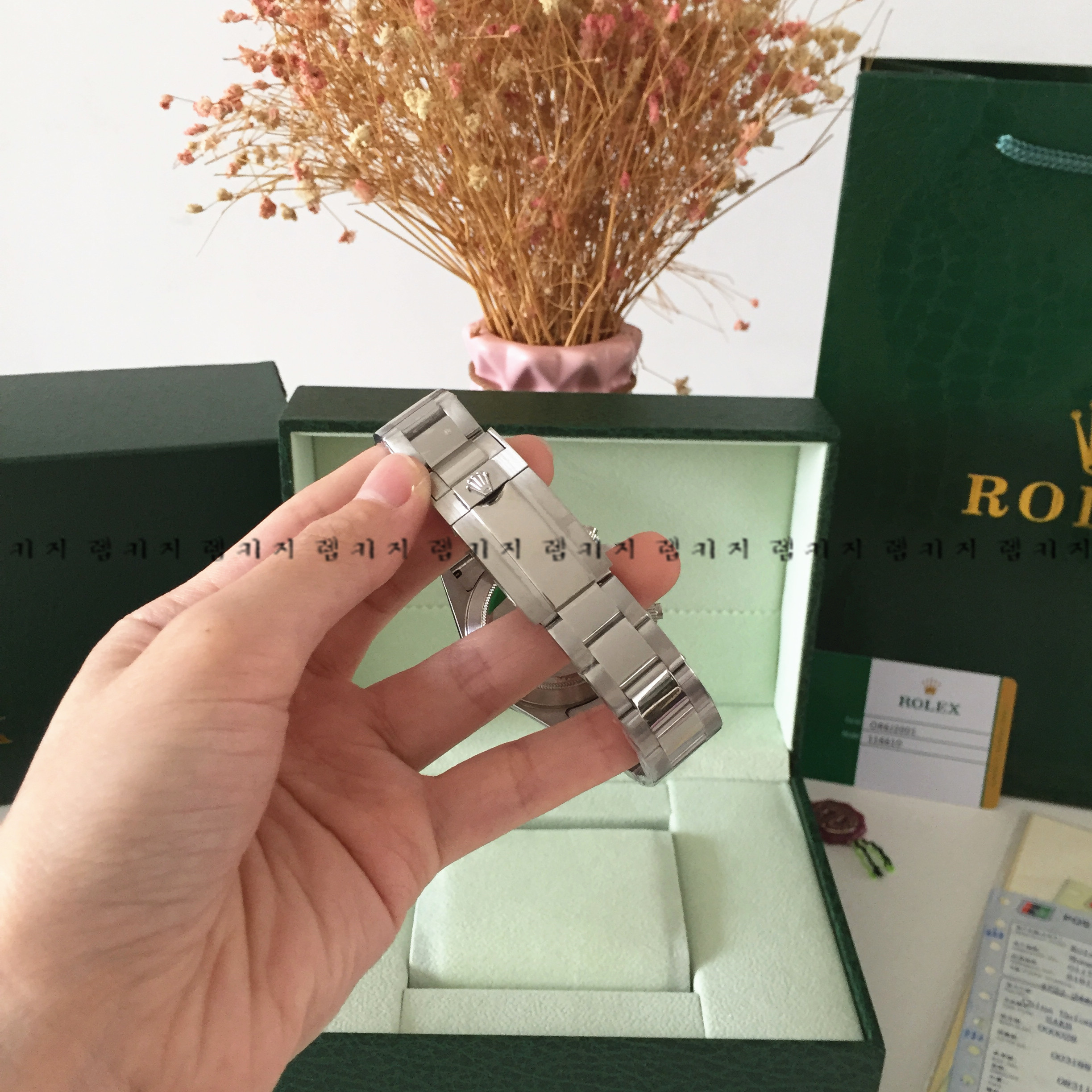 로렉스 데이토나 아이스블루 은장 메탈시계