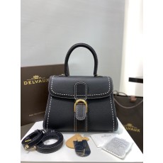 델보 브리앙 스티치 MM 블랙 토트백