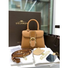 델보 브리앙 스티치 Mini 브라운 토트백