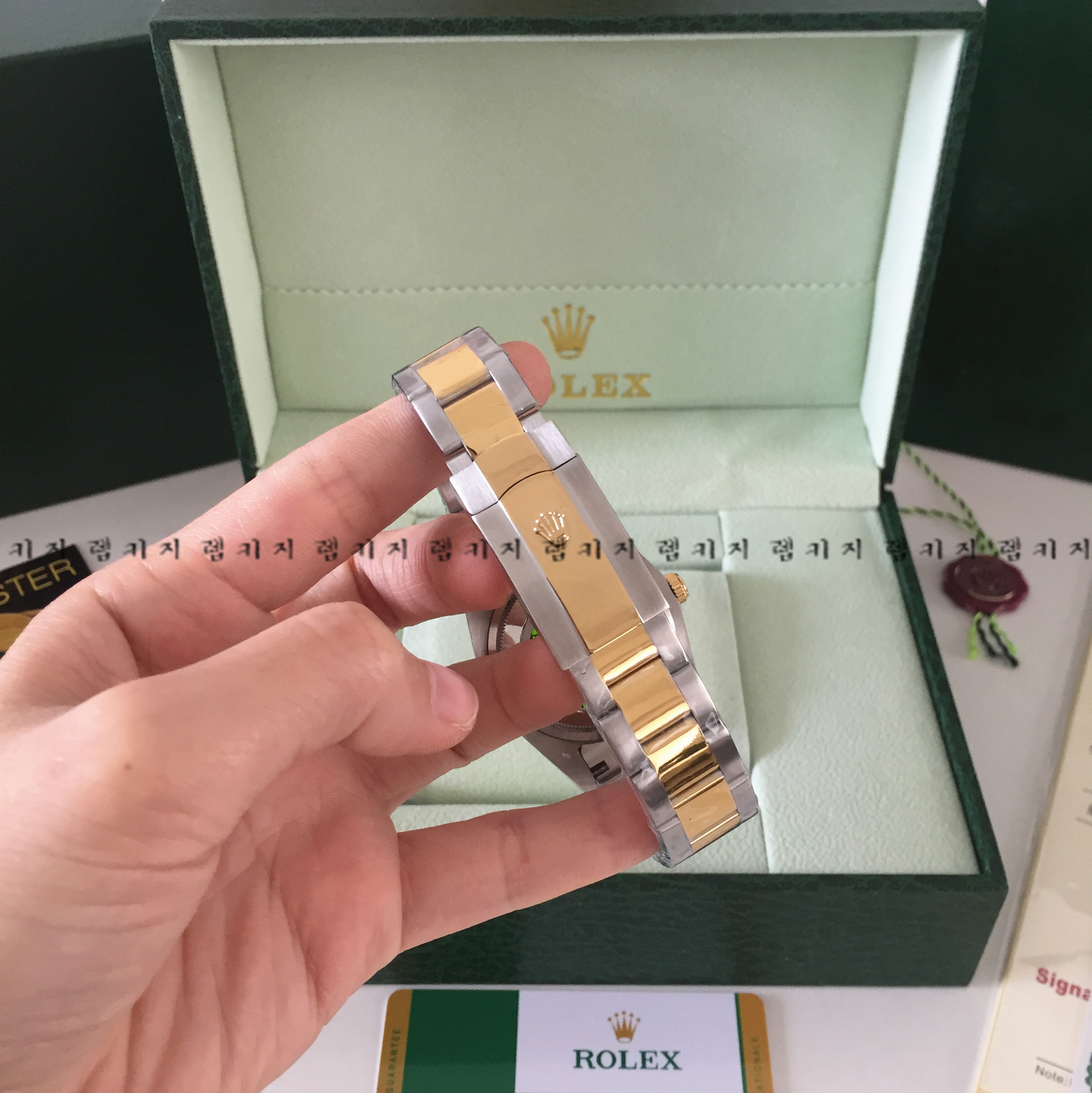 롤렉스 데이저스트 그레이다이얼 금장콤비 메탈시계