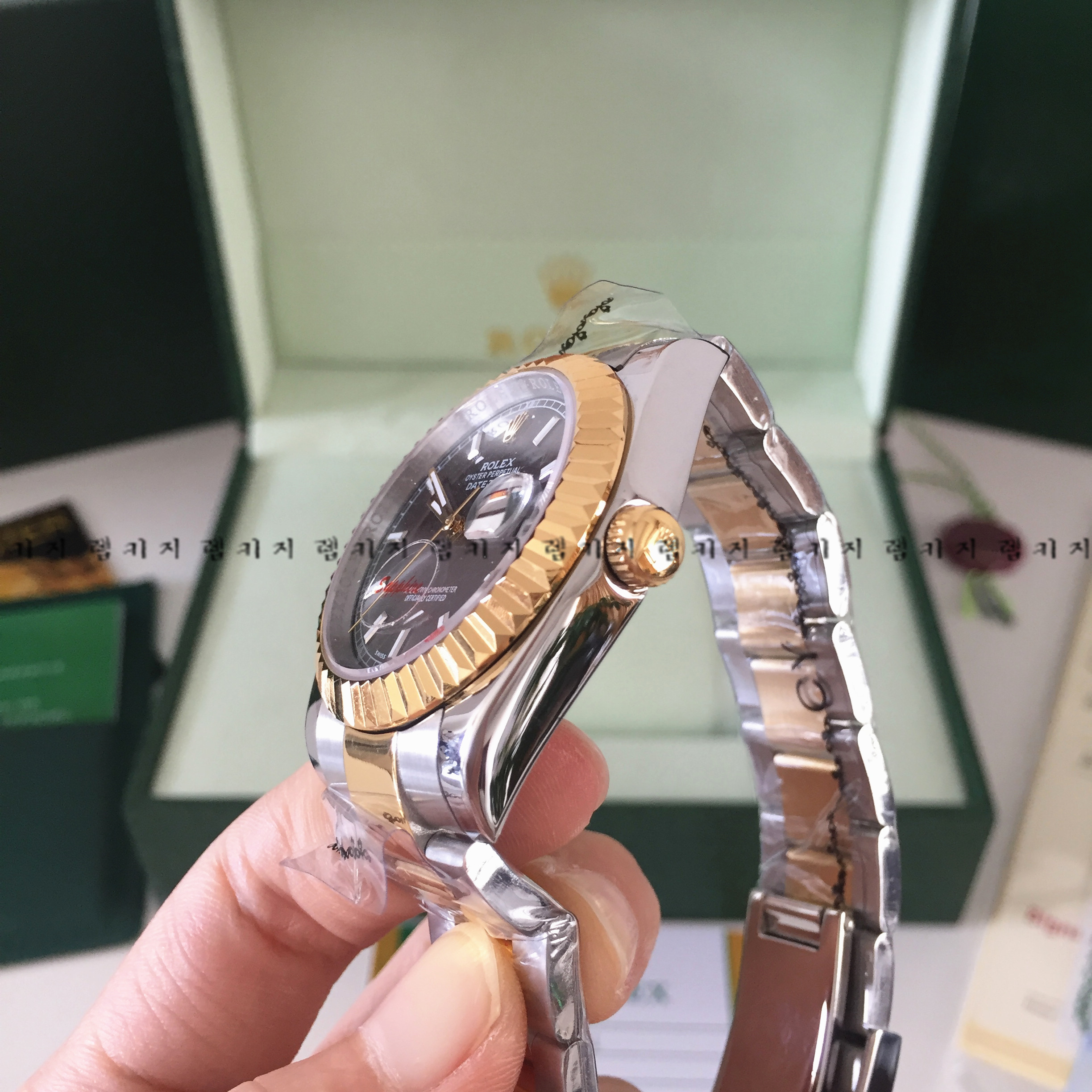 롤렉스 데이저스트 그레이다이얼 금장콤비 메탈시계