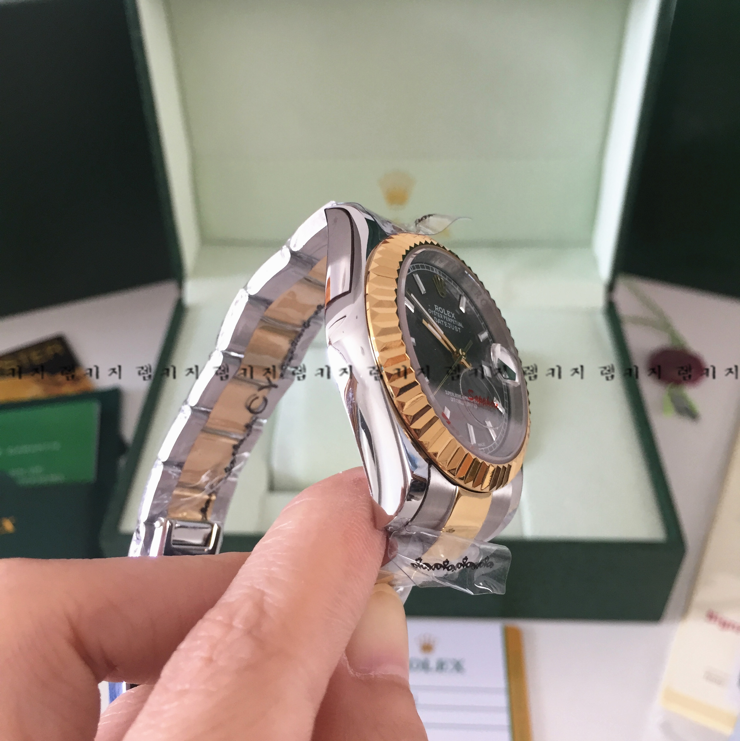 롤렉스 데이저스트 그레이다이얼 금장콤비 메탈시계