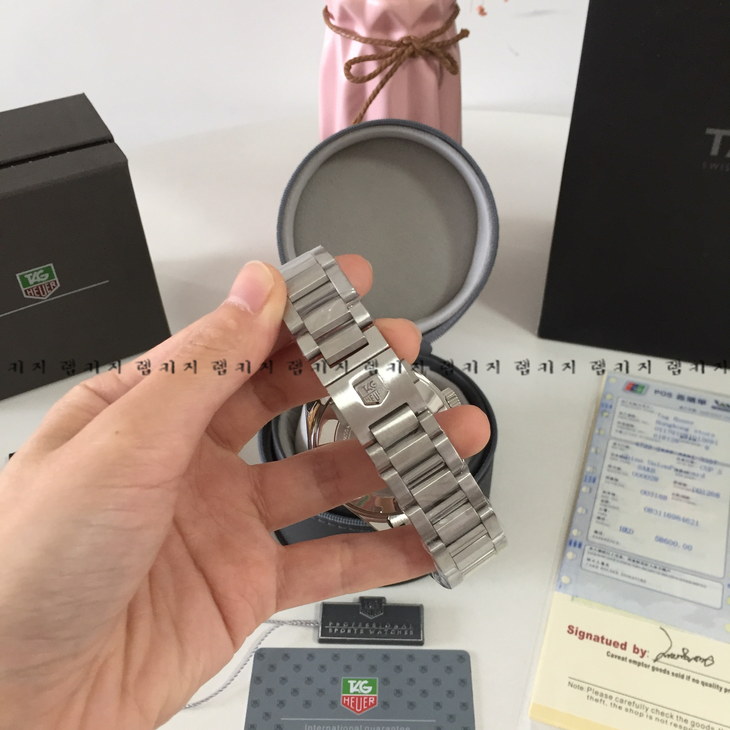 태그호이어 까레라 100 은장 메탈시계