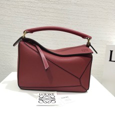 로에베 카프스킨 퍼즐 스몰 레드 숄더백