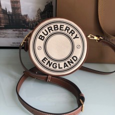 버버리 로고 그래픽 캔버스 레더 루이스 숄더백