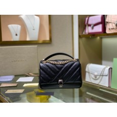 불가리 세르펜티 카보숑 블랙 체인 크로스백