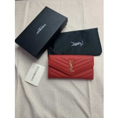 생로랑 어라운드 큰 빨간색 장지갑 블장 358093