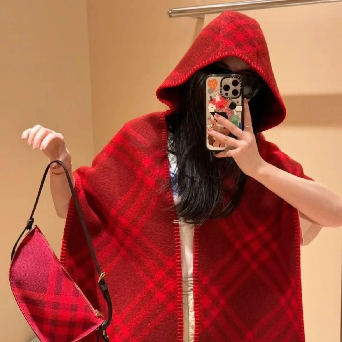 버버리 판초 머플러