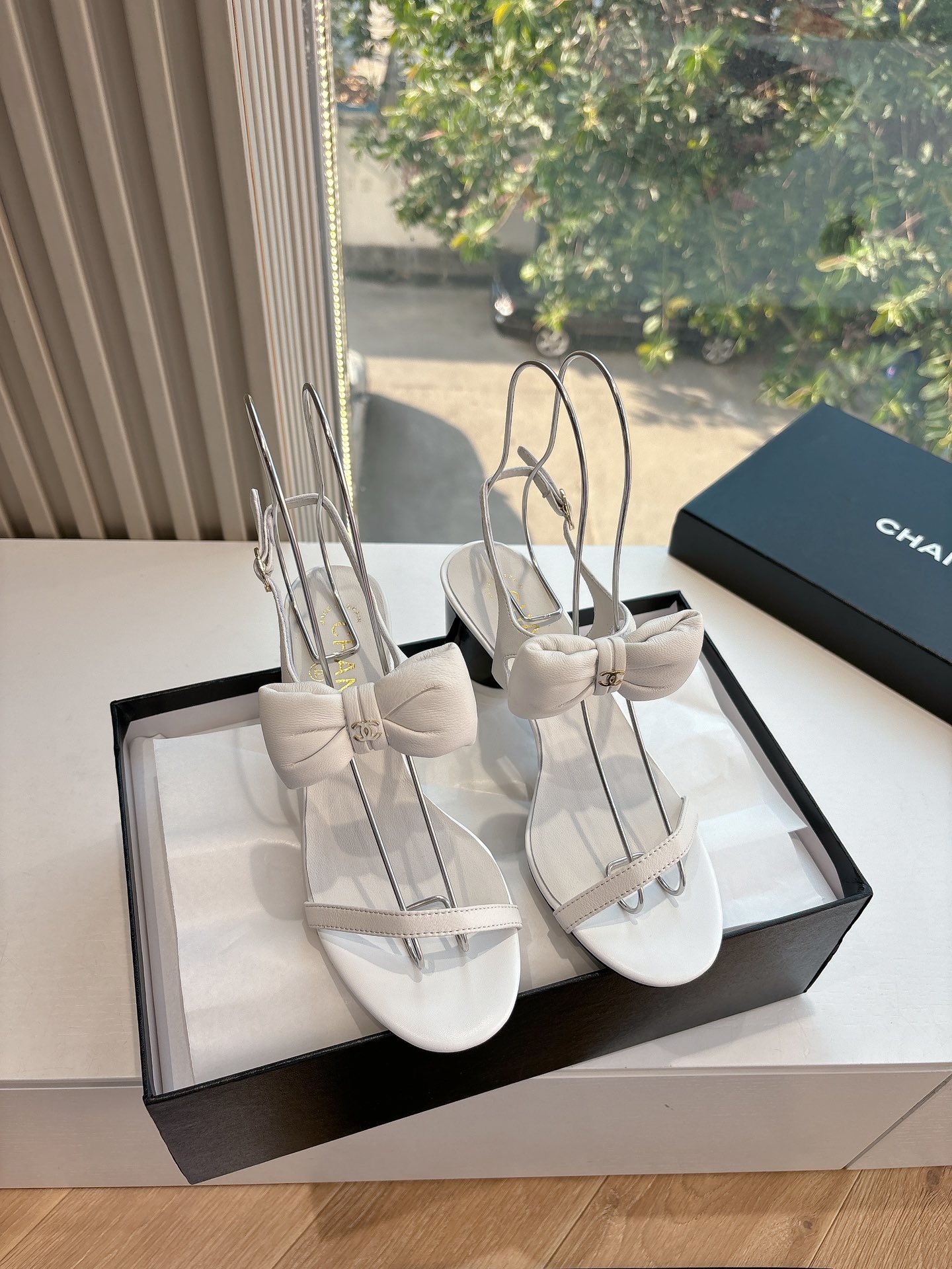 CHANEL 샤넬 통굽 힐 슬리퍼 샌들 신발