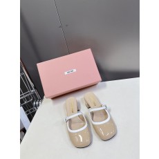 miumiu 미우미우 페이던트 가죽 펌프스 뮬 슬리퍼 샌들 여성 구두 신발