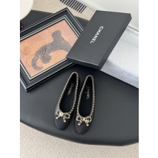 chanel 샤넬 25K 신상 체인 더블 C 통굽 단화 플랫 슈즈 신발