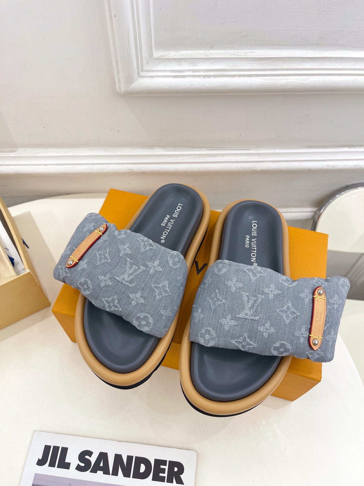 LV 루이비통 데님 슬리퍼 샌들 신발