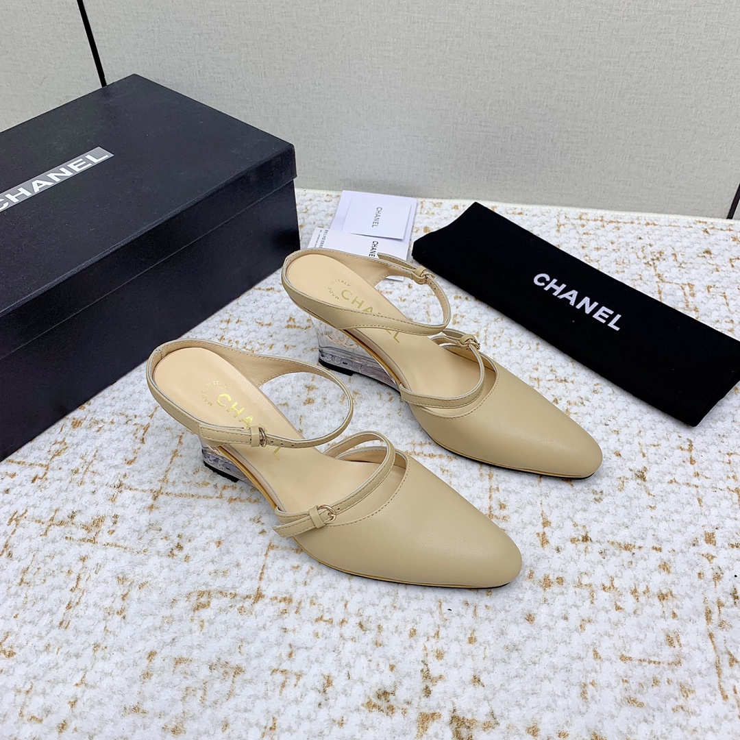CHANEL 샤넬 웨지 샌들 슬리퍼 신발