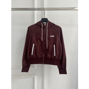 PRADA 프라다 실림 숏 후드 자켓 점퍼 의류