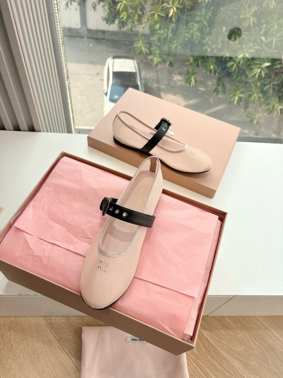 miumiu 미우미우 발레 슈즈 단화 플랫 슈즈 신발