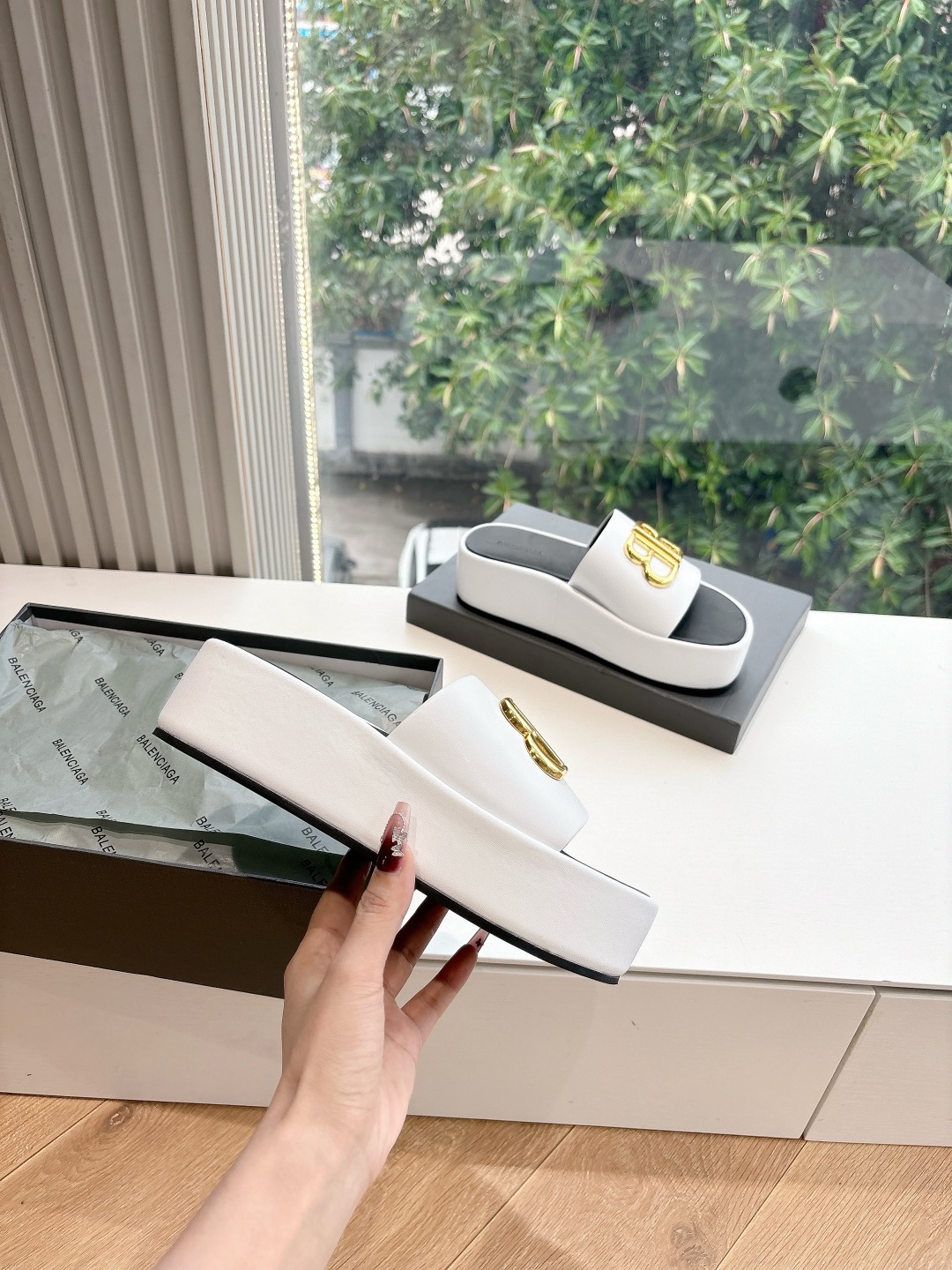 Balenciaga 슬리퍼 플랫 샌들 신발