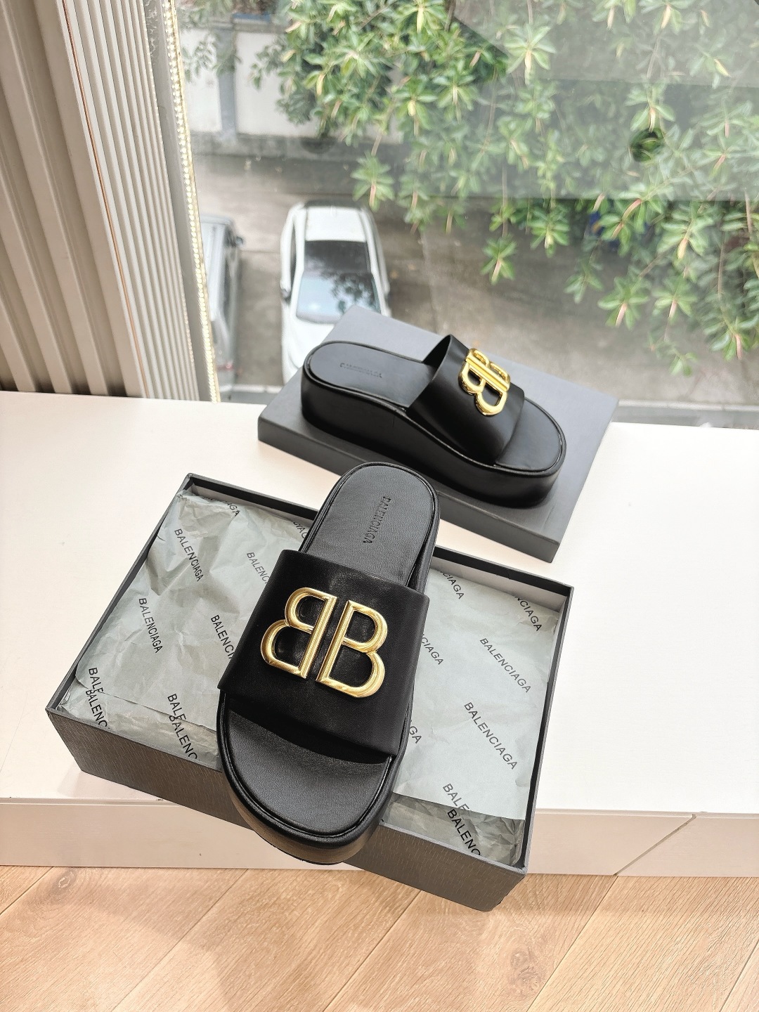 Balenciaga 슬리퍼 플랫 샌들 신발