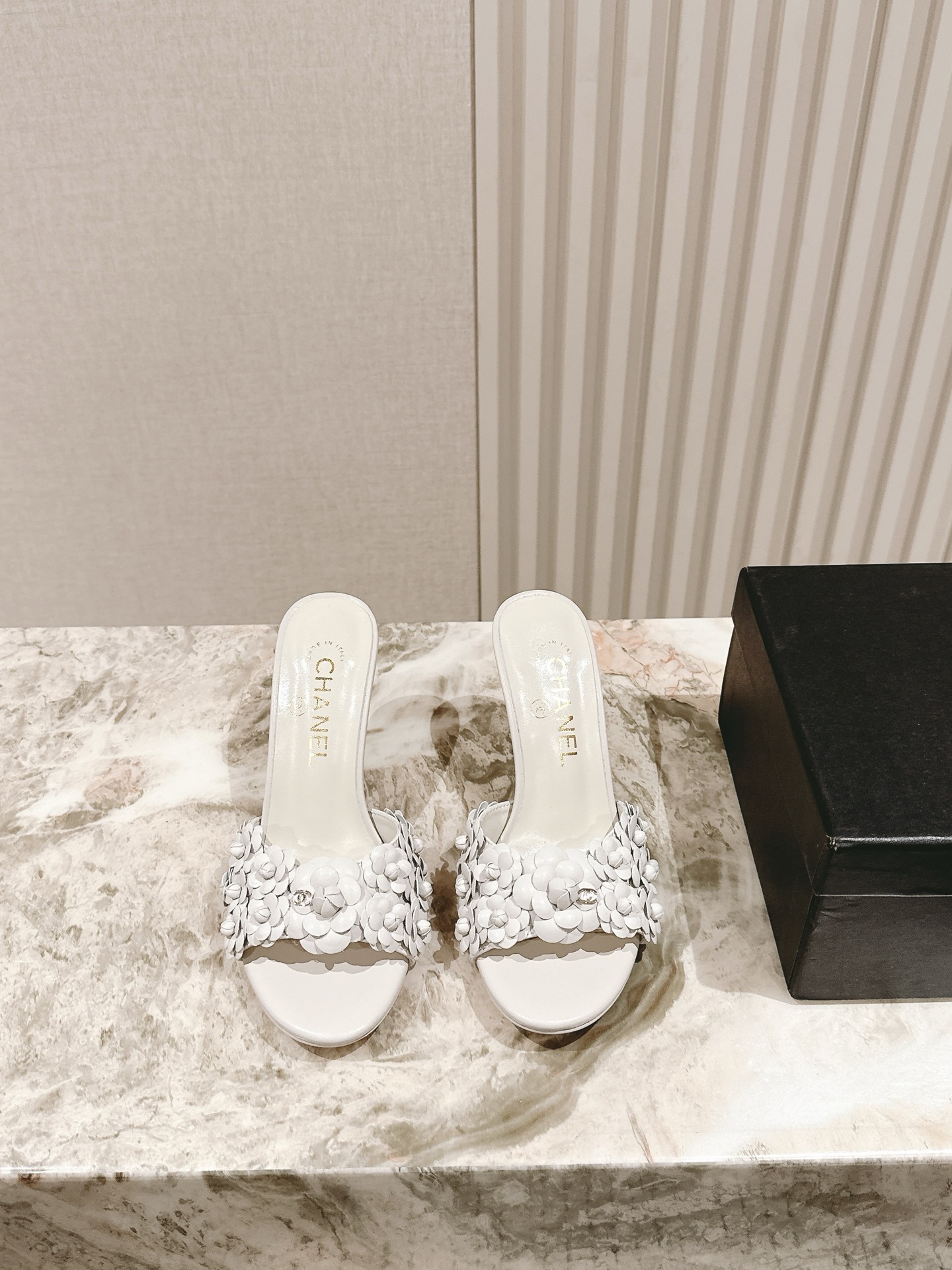 CHANEL 샤넬 힐 샌들 슬리퍼 신발