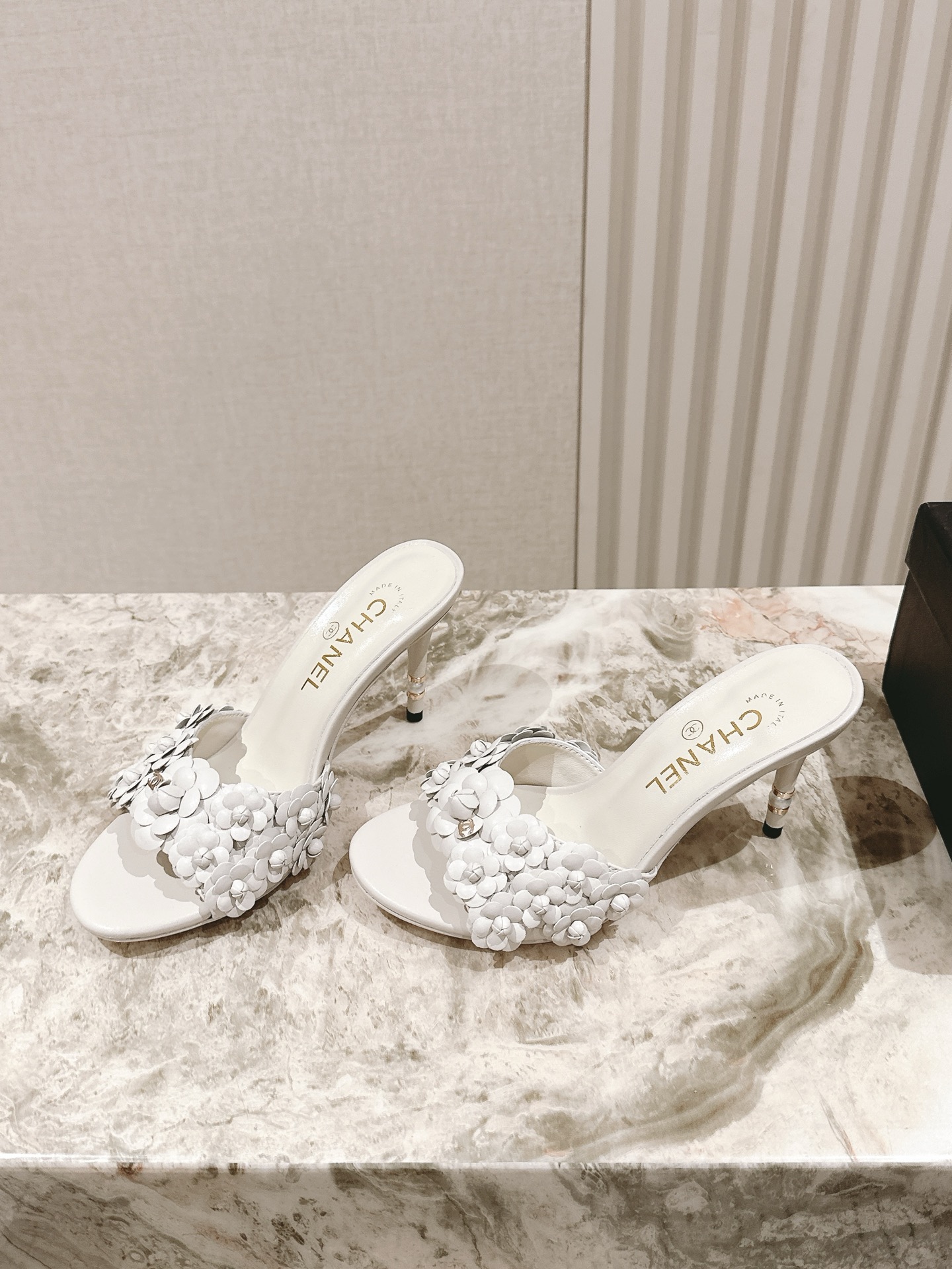 CHANEL 샤넬 힐 샌들 슬리퍼 신발